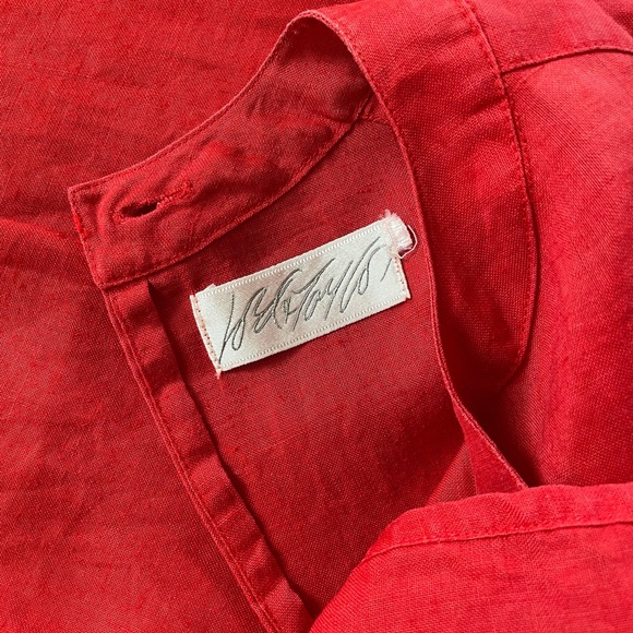 Vintage 80s linen-look blouse - Picture 6 of 8